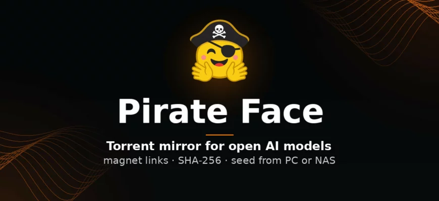 Cover: Pirate Face, a torrent mirror for open AI models